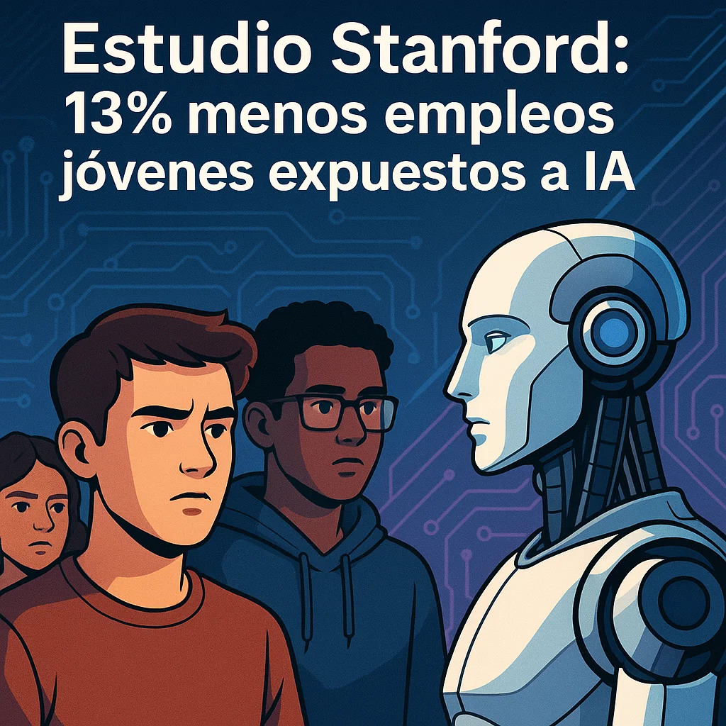 Lee más sobre el artículo Estudio Stanford: 13% menos empleos jóvenes expuestos a IA